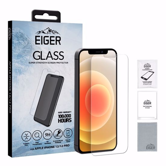 Picture of Eiger Eiger Mountain Glass CLEAR Screen Protector GRS for Apple iPhone 12 / 12 Pro